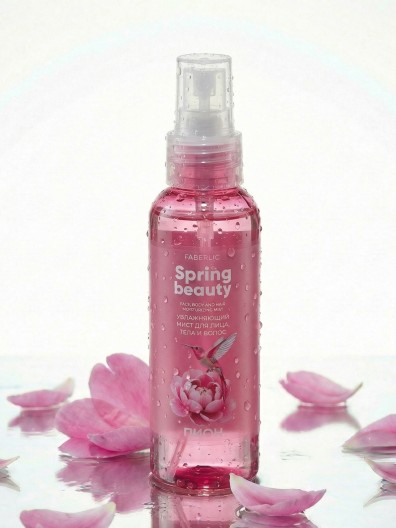 Увлажняющий мист для лица, тела и волос «Пион» Spring Beauty