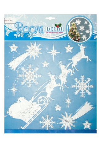 Новогодние наклейки белые