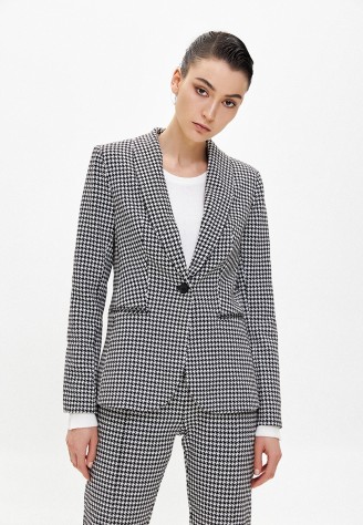 Жакет трикотажный «Пье-де-пуль», цвет чёрно-белый