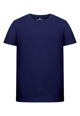 Трикотажная фуфайка с коротким рукавом для мальчика, цвет темно-синий