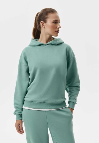Худи из футера, цвет мятный