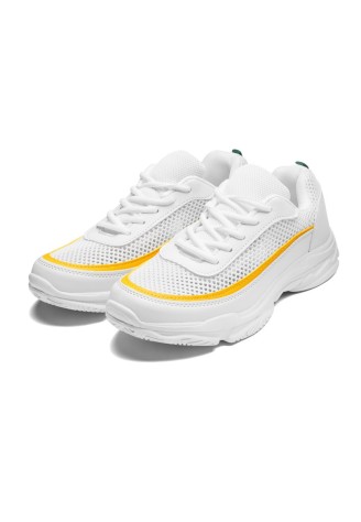Кроссовки «Лайн», цвет бело-жёлтый