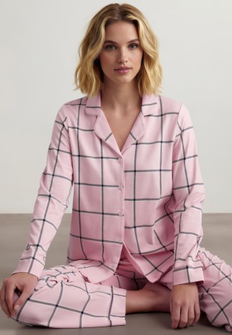 Рубашка в домашнем стиле, принт клетка