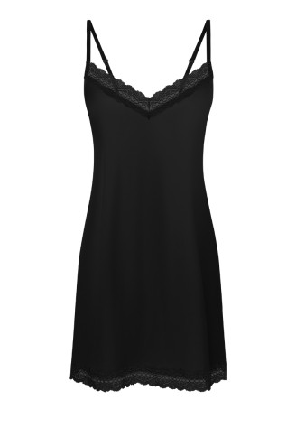 Атласная сорочка, цвет чёрный