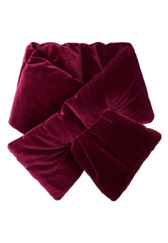 Горжетка бархатная, бордовая