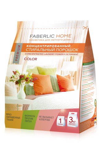 Стиральный порошок для цветных тканей концентрированный FABERLIC HOME