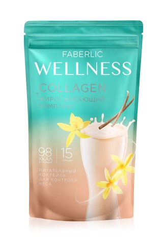 Протеиновый коктейль с коллагеном и жиросжигающим комплексом Wellness, вкус «Ваниль»