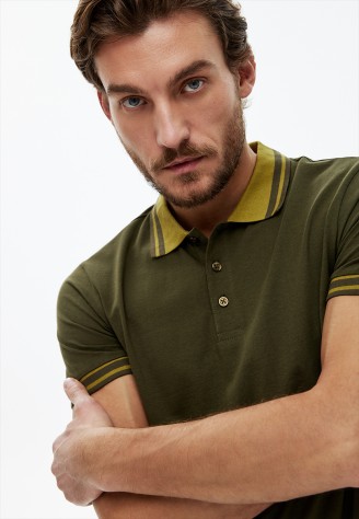Поло для мужчины, цвет хаки