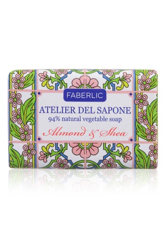 Мыло натуральное кусковое «Миндаль и ши» Atelier del Sapone