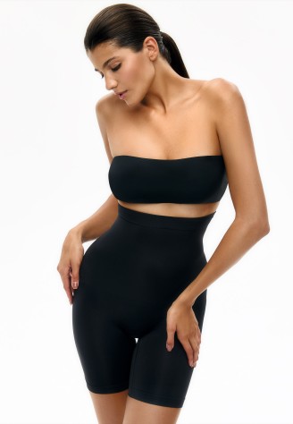 Шорты с завышенной талией корректирующие чёрные
