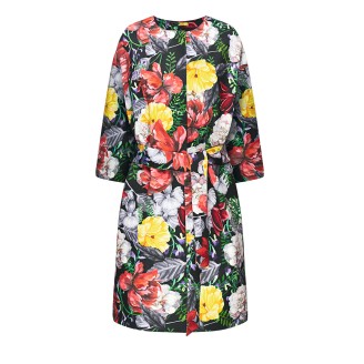 Трикотажное пальто с рукавом 3/4 для женщины, цвет мультиколор