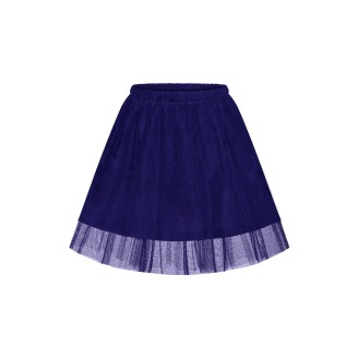 Многослойная юбка для девочки, цвет темно-синий