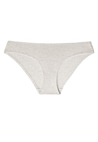 Трусы-слипы бесшовные из хлопка, цвет серый меланж