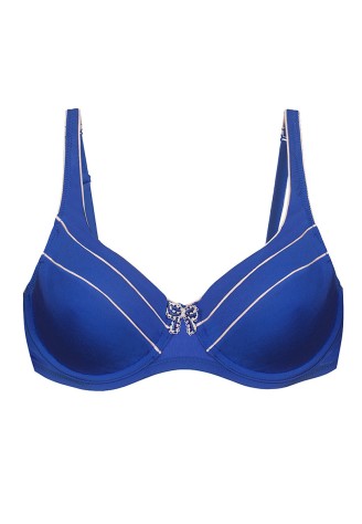 Бюстгальтер на косточках «Дива», цвет синий
