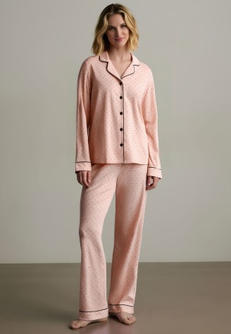 Брюки в домашнем стиле, принт горошек