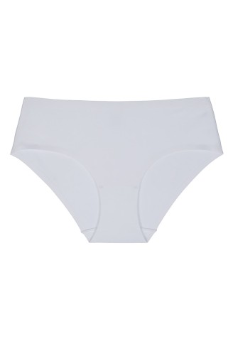 Трусы-слипы с завышенной талией бесшовные из хлопка, цвет белый