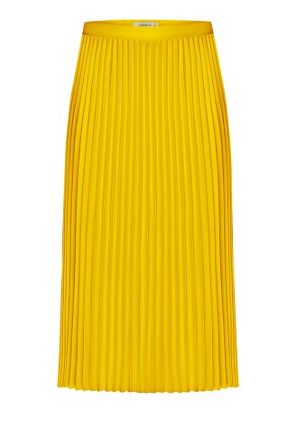 Юбка плиссе из сатина, цвет жёлтый