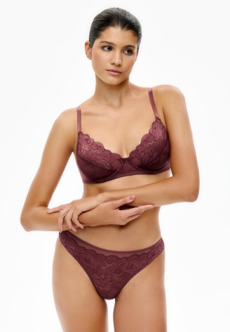 Бюстгальтер с мягкой чашкой на косточках, цвет марсала