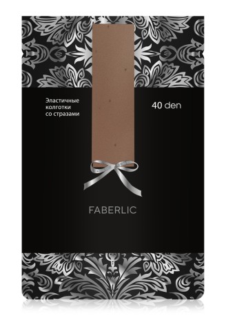 Колготки со стразами SF406, 40 den, телесные
