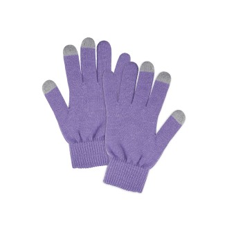 Перчатки женские сенсорные лиловые