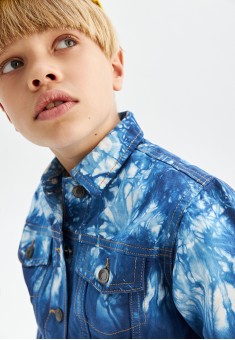 Джинсовая куртка с принтом «тай-дай» для мальчика от Фаберлик, фото 2