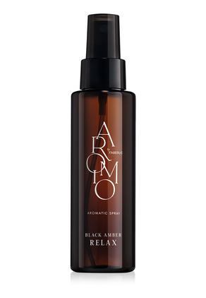Ароматический спрей для тела и текстиля Black Amber AROMIO