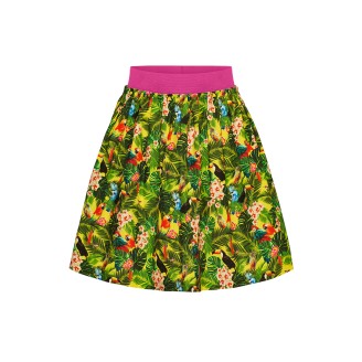 Юбка с тропическим рисунком для девочки, мультицвет