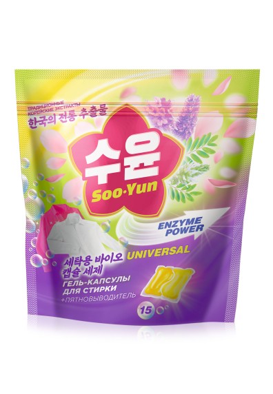 Гель-капсулы для стирки с энзимами SOO-YUN