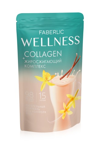 Протеиновый коктейль с коллагеном и жиросжигающим комплексом Wellness, вкус «Ваниль»