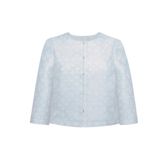 Жакет с рукавом 3/4, цвет серо-голубой