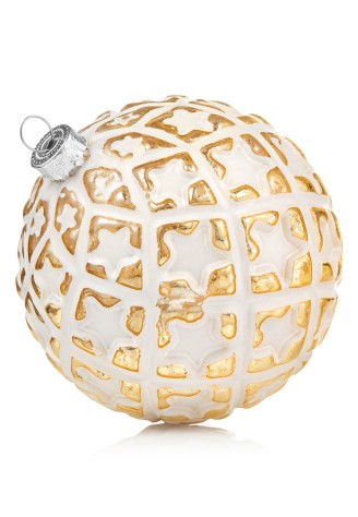 Шар ёлочный большой белый