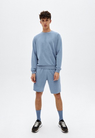Шорты для мужчины, цвет голубой меланж