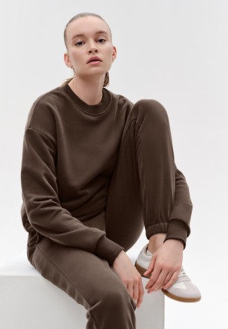 Свитшот из футера, цвет шоколадный