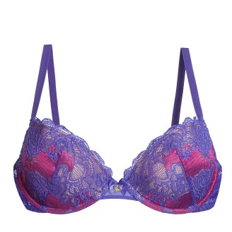 Бюстгальтер пуш-ап «Карнавал», цвет розово-фиолетовый