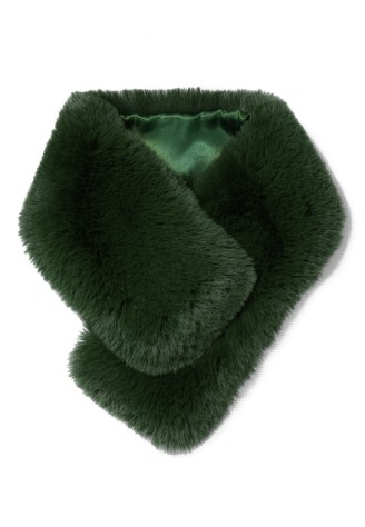 Горжетка из искусственного меха, цвет изумрудный