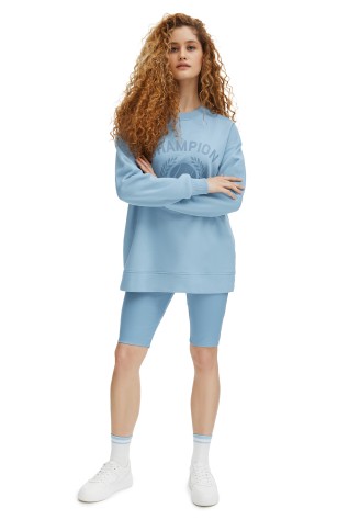 Шорты-велосипедки, цвет светло-синий