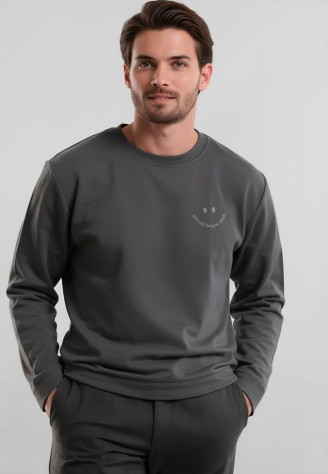 Мужской свитшот-лонгслив с принтом «Good Boys Club», цвет графит