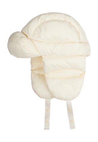 Шапка-ушанка из текстиля, цвет молочный