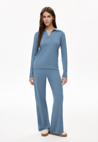 Трикотажные брюки, цвет голубой