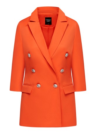 Жакет с рукавами 3/4, цвет коралловый