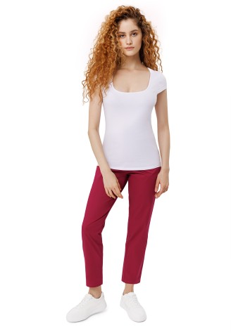 Брюки, цвет малиновый