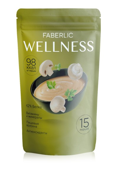 Сухой белковый суп Wellness со вкусом «Грибы со сливками»