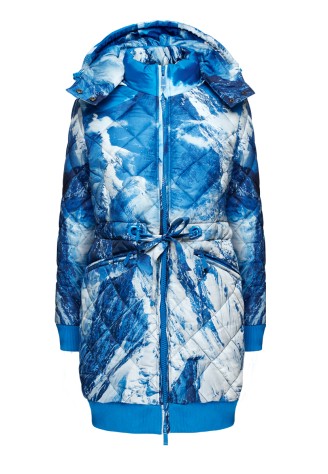 Пальто утепленное, цвет небесно-голубой