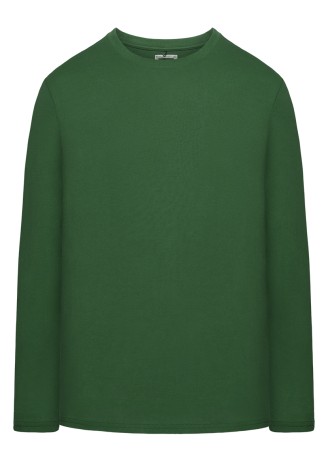 Трикотажная фуфайка с длинным рукавом для мужчины, цвет серо-зелёный