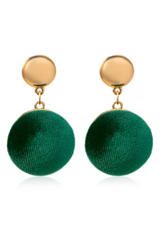 Серьги Velvet, цвет зелёный