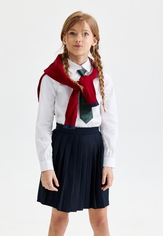 Трикотажная плиссированная юбка для девочки