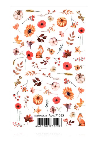 Переводные наклейки для дизайна ногтей