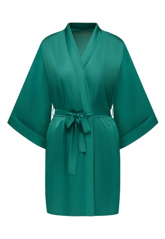 Атласное кимоно, цвет зелёный
