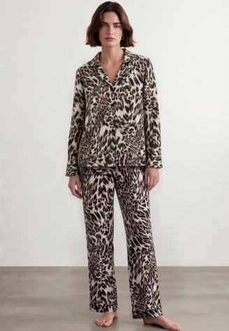 Брюки в домашнем стиле, анималистичный принт