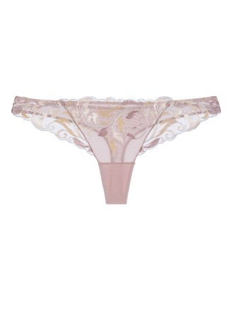 Трусы стринги «Орсэ» бежево-серые